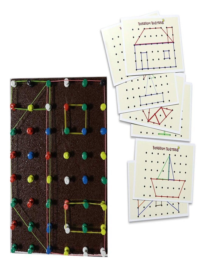 Boredom Busters Busy Bags | Educational DIY Toys for Kids | Geoboard for Age 5 Years Above - Image 1
